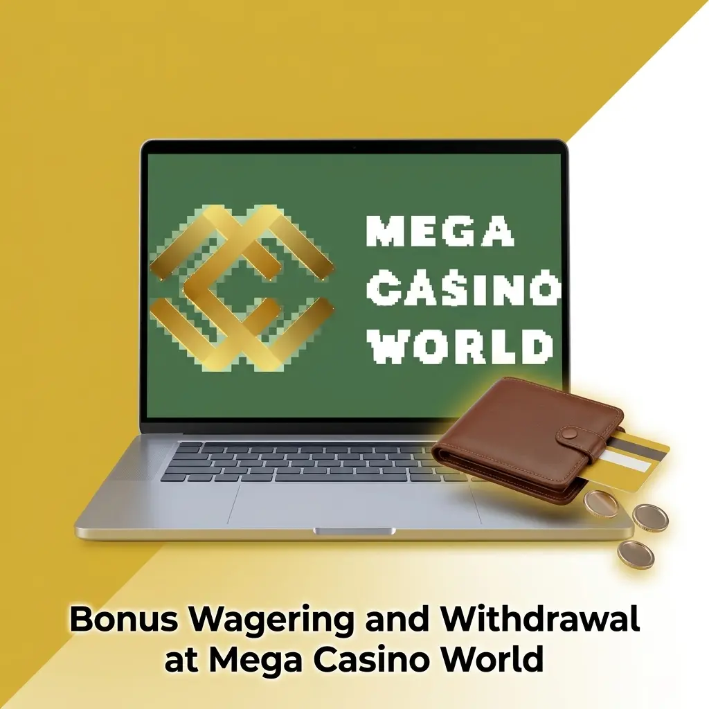 Bonus wagering and withdrawal rules at Mega Casino World: 35x requirement, 30-day expiry, and 50,000 BDT max withdrawal cap.