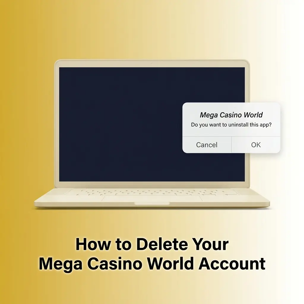 Steps to delete Mega Casino World account via settings and live chat support confirmation
