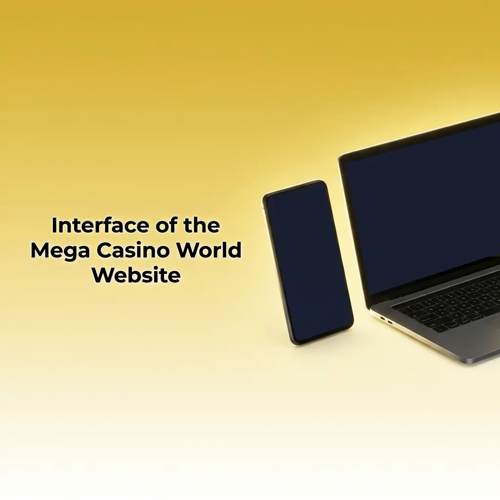 Mega Casino World website interface showing top navigation with Sports, Casino tabs and balance display