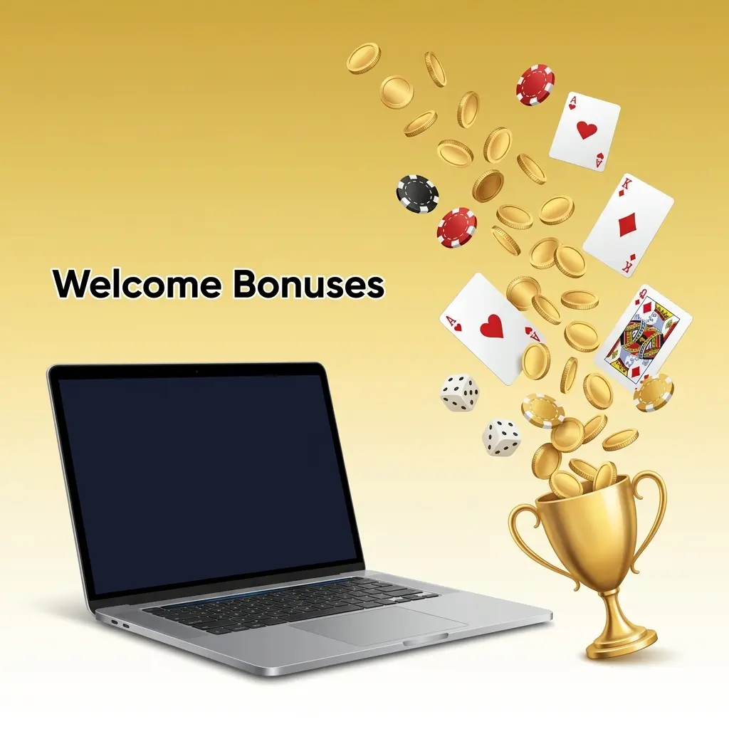 Mega Casino World Welcome Bonus table showing casino, sportsbook and live casino deposit offers and wagering terms
