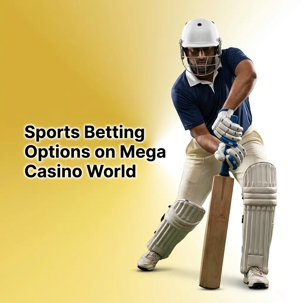 Sports betting options on Mega Casino World covering cricket, football, kabaddi, tennis, badminton and volleyball markets