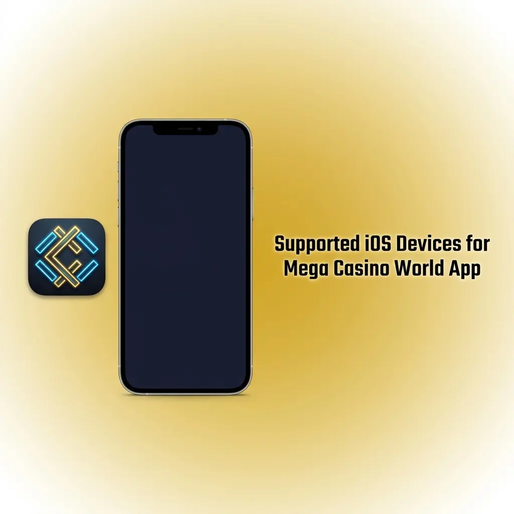 Compatible iPhone models running iOS 14+ for Mega Casino World app, including iPhone 16 Pro Max and iPhone SE 2026